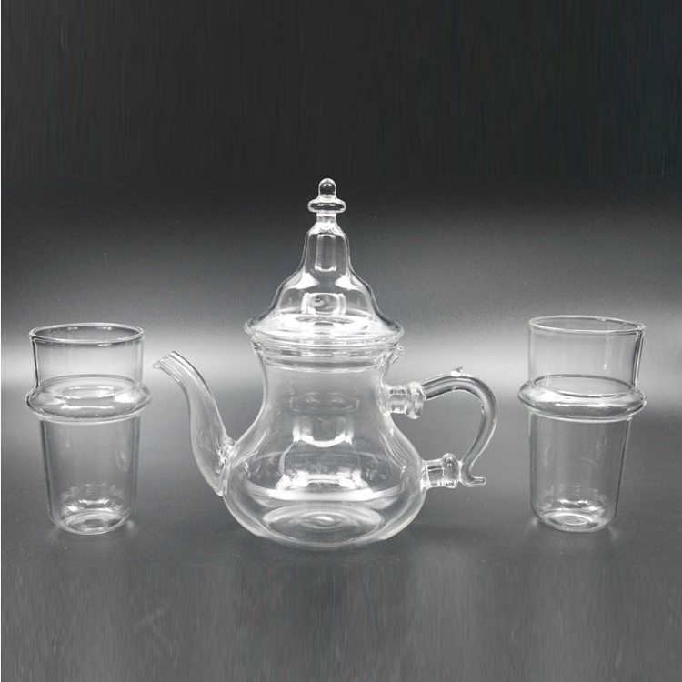 Coffee Tea Sets Drinkware Type Teapots Material Moroccan Glass Teapot