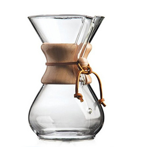 Hand Made Glass pitcher Glass coffee mug coffee pot coffee maker with Anti-dust Lid Stock