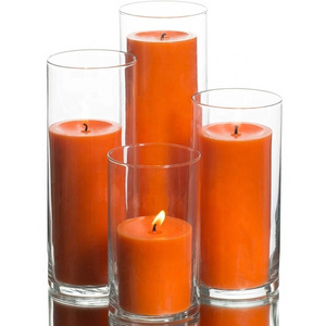 Clear Cylinder Glass Candle Holder