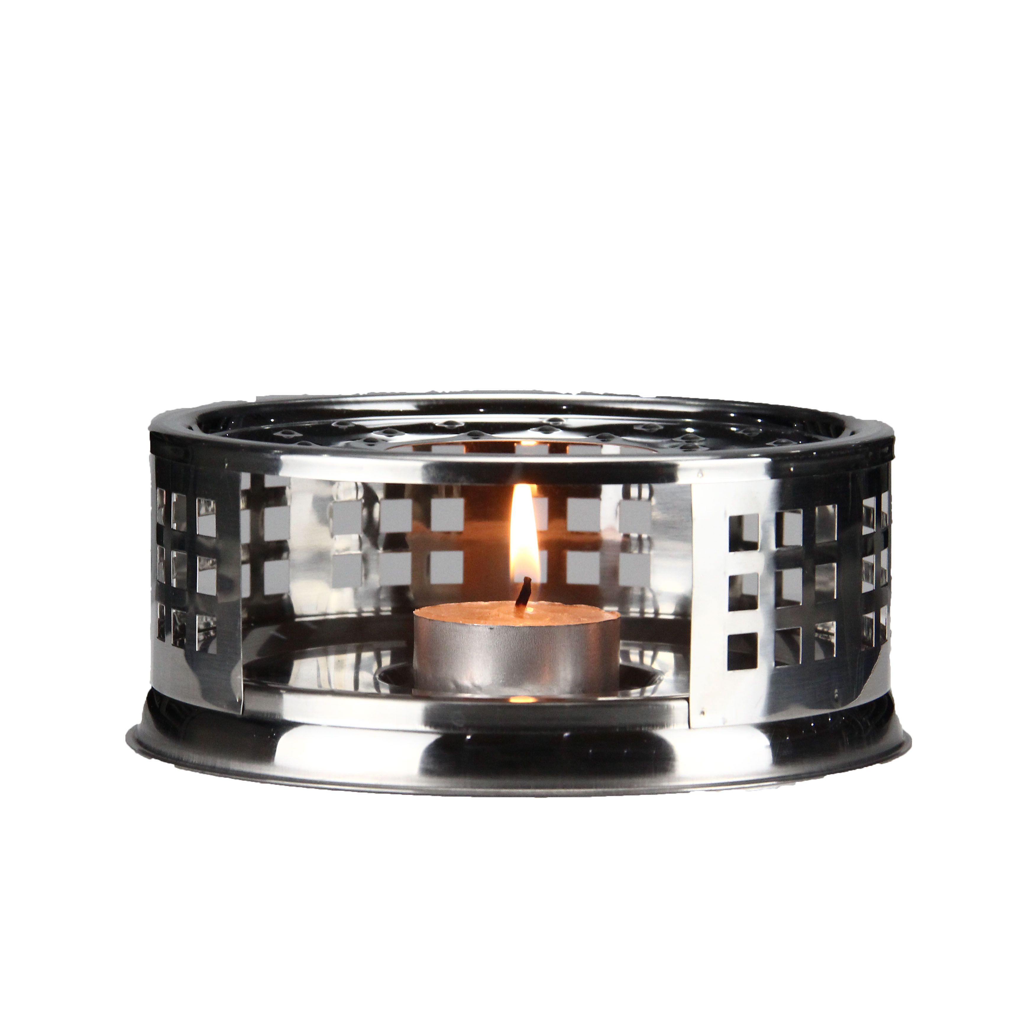 304 Stainless Steel Fire Resistant Glass Tea Set Candle Coffee Tea Mug Light Wax Warmer for Glass Teapot