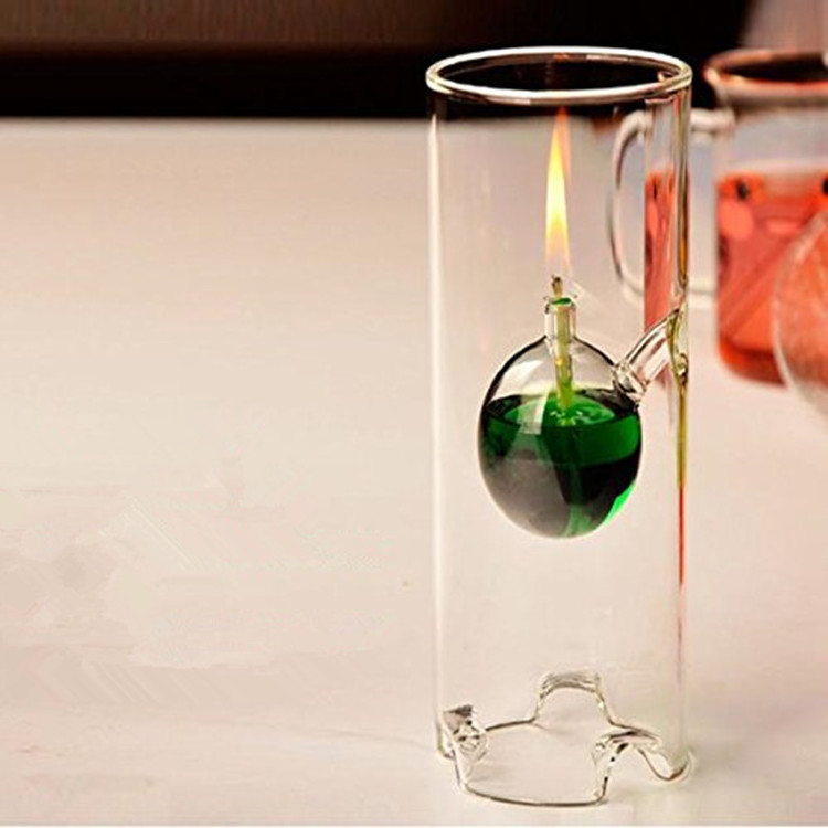 Atmosphere Lighting Wedding Home Decor Burner Cylinder Glass Oil Kerosene Alcohol Lamp