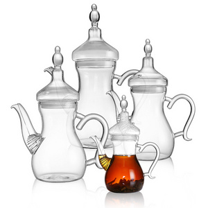 Coffee Tea Sets Drinkware Type Teapots Material Moroccan Arabic Style Glass Teapot Set