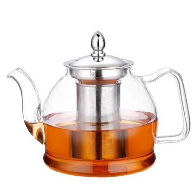 Glass Teapot with Removable Infuser Stovetop Safe Tea Kettle Blooming Loose Leaf Tea Maker Set