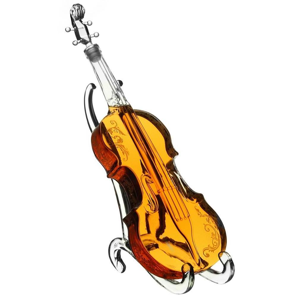 Hand Made 1000ML  Violin Shaped White Whiskey  Wine Glass Decanter