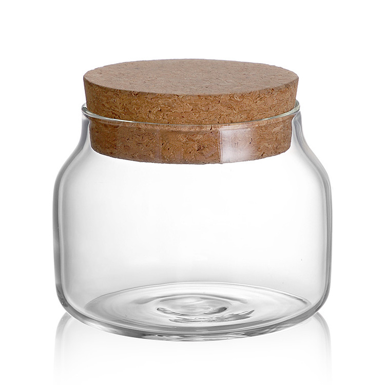 glass storage jar Kitchen Food Tea Coffee Sugar Salt Glass Storage Jar Bottles & Jars Containers Set with wooden  Lid