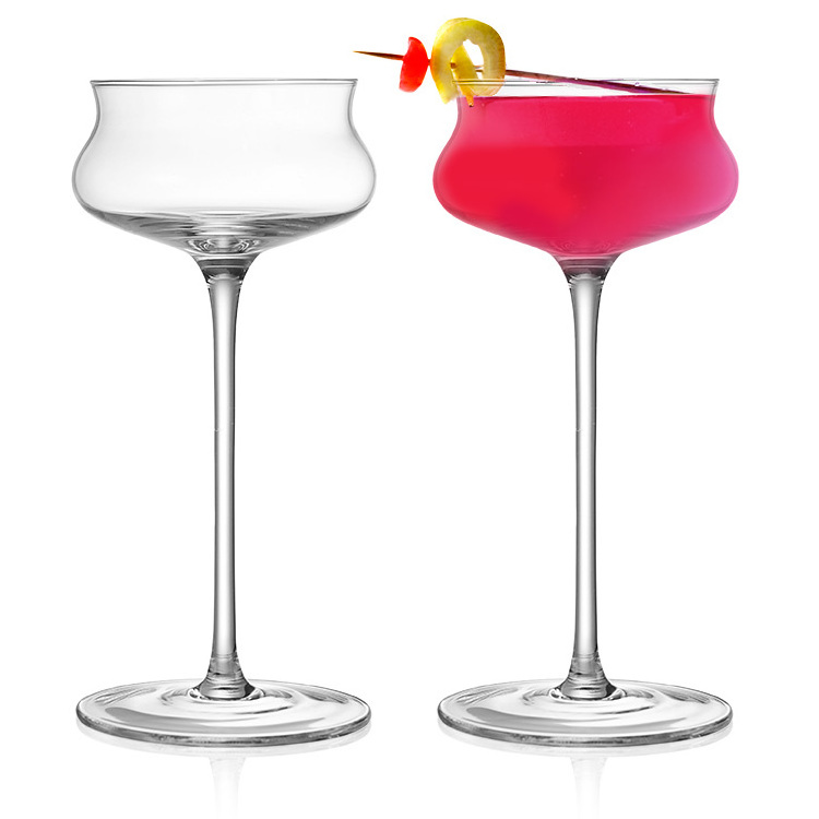 Crystal Custom Cocktail Pink Glass Martini Glasses Glass 10 oz Bar Glassware Glasses