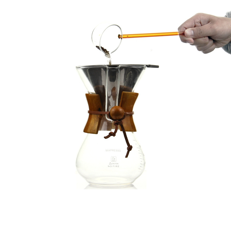 Hand Made Mini Drip Commercial Iced  Pour Over Cold Brew Portable Heat Resistance HIgh Borosilicate Glass Maker Coffee Pot