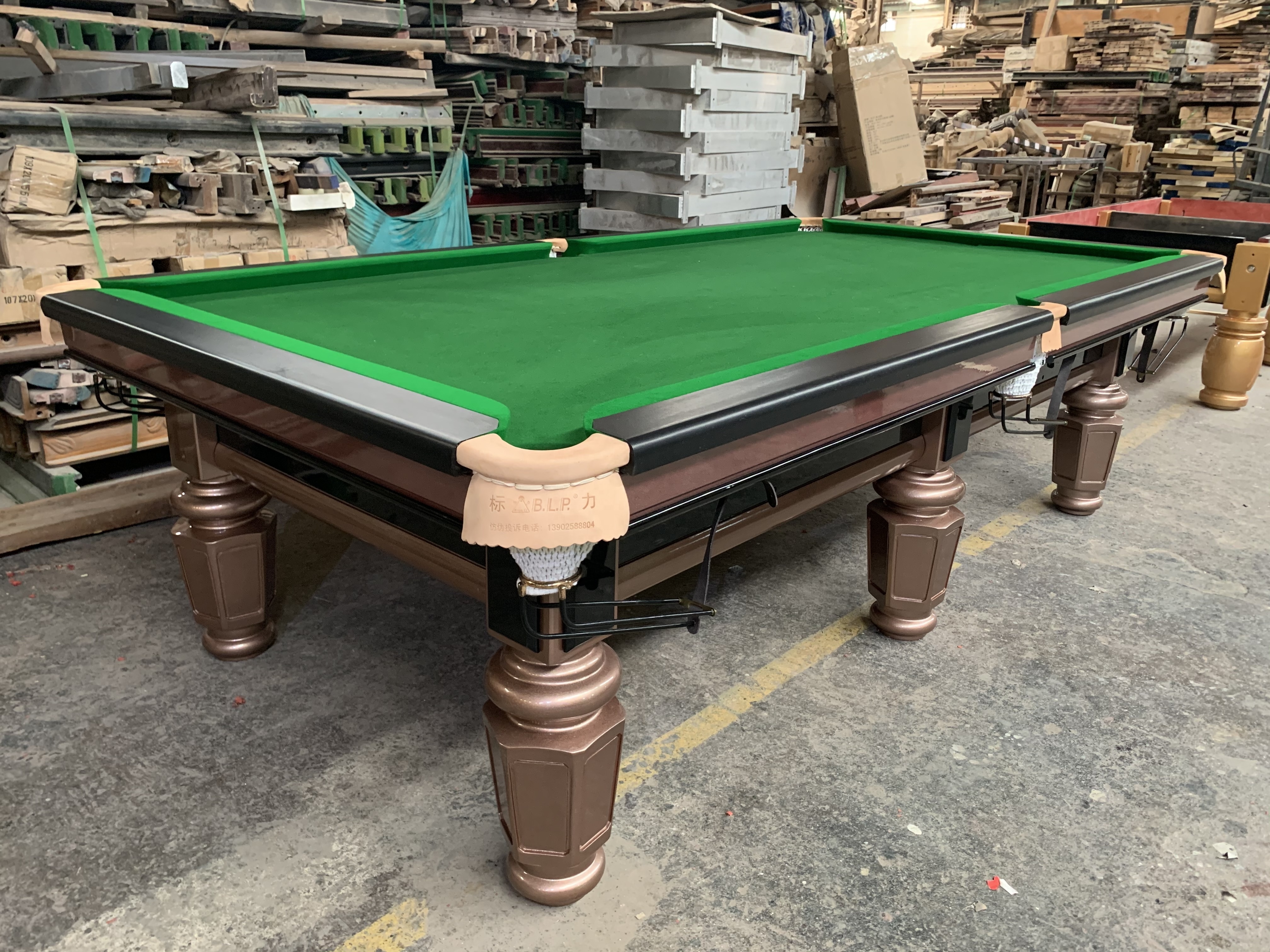 BLP-S-01 Biaoli High-class billiard pool table, new-style, Chinese eight ball, solid wood with slate