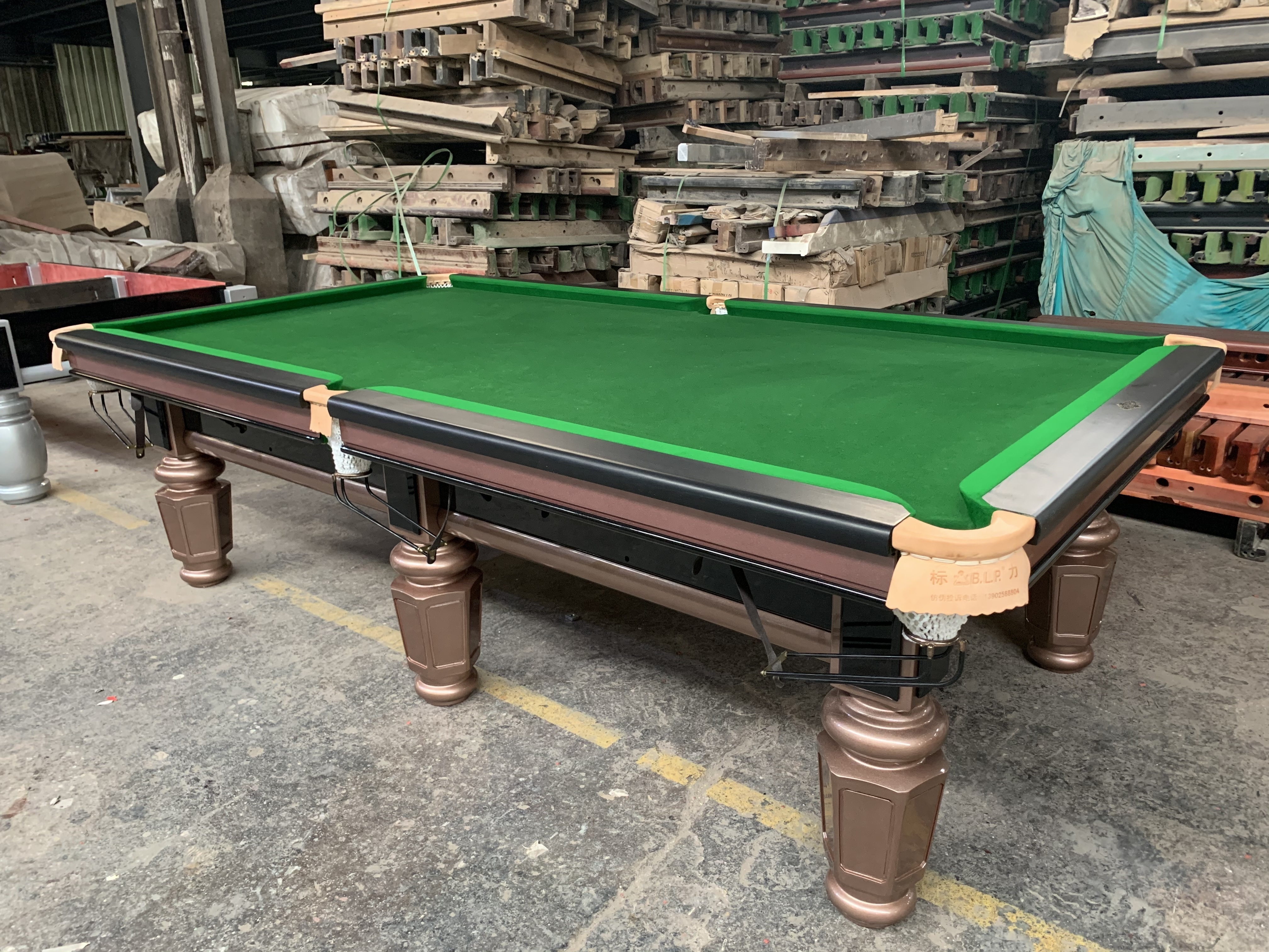 BLP-S-01 Biaoli High-class billiard pool table, new-style, Chinese eight ball, solid wood with slate