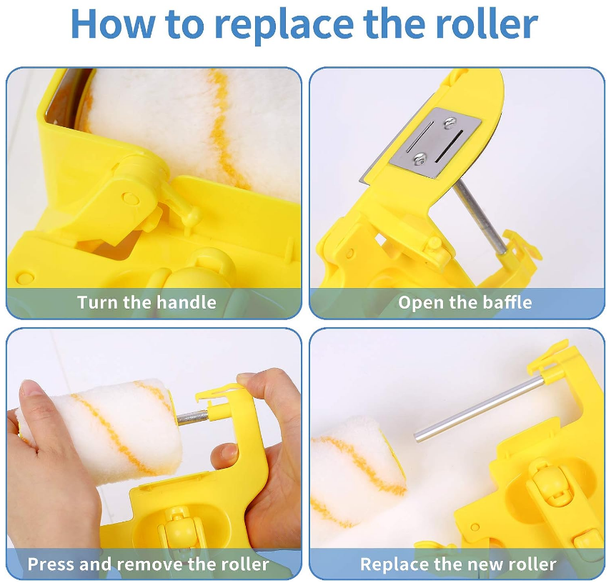 Paint Edger Roller Brush Multifunctional Hand-held Clean-Cut Paint Edger Roller Brush Portable Tool Kit  paint tool