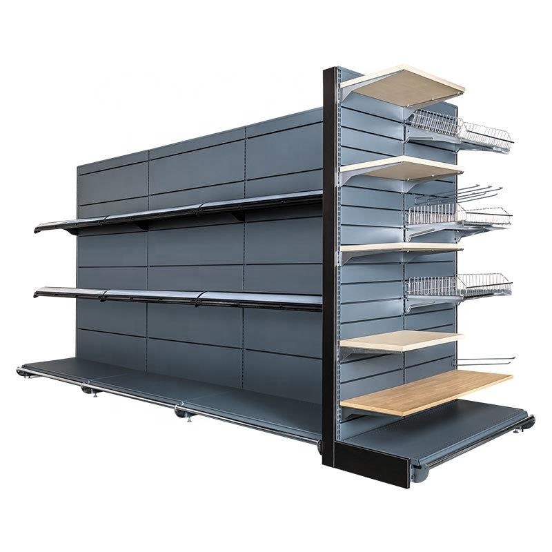 Design Gondola Supermarket Shelf with Glass Layer display racks store shelve