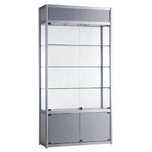 used glass showcases and display cases with LED