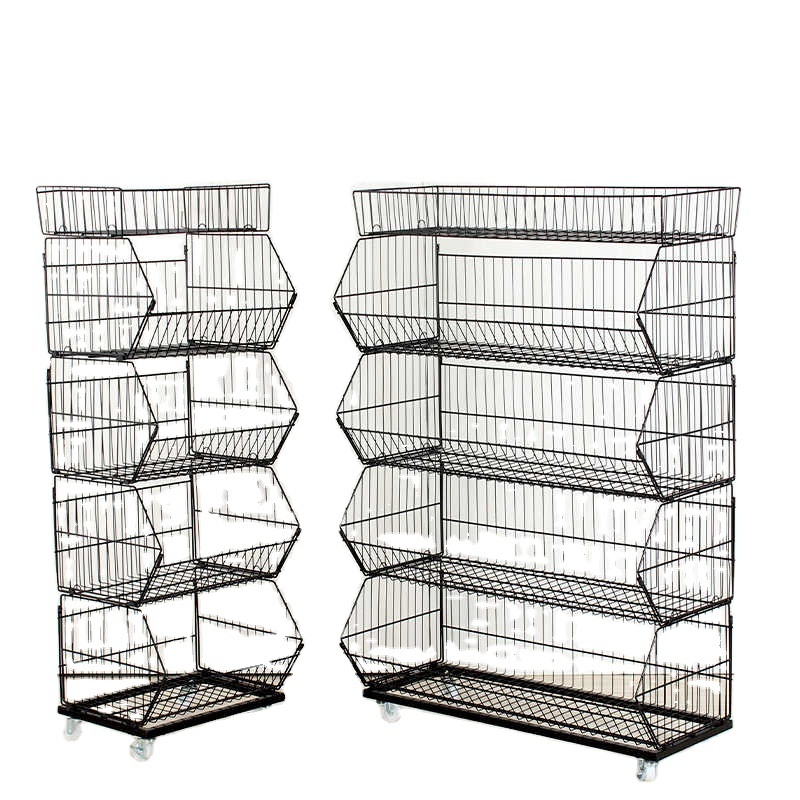 Snack display rack factory direct sales wire basket display rack potato chip rack market