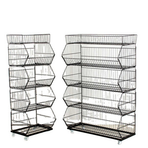 Snack display rack factory direct sales wire basket display rack potato chip rack market