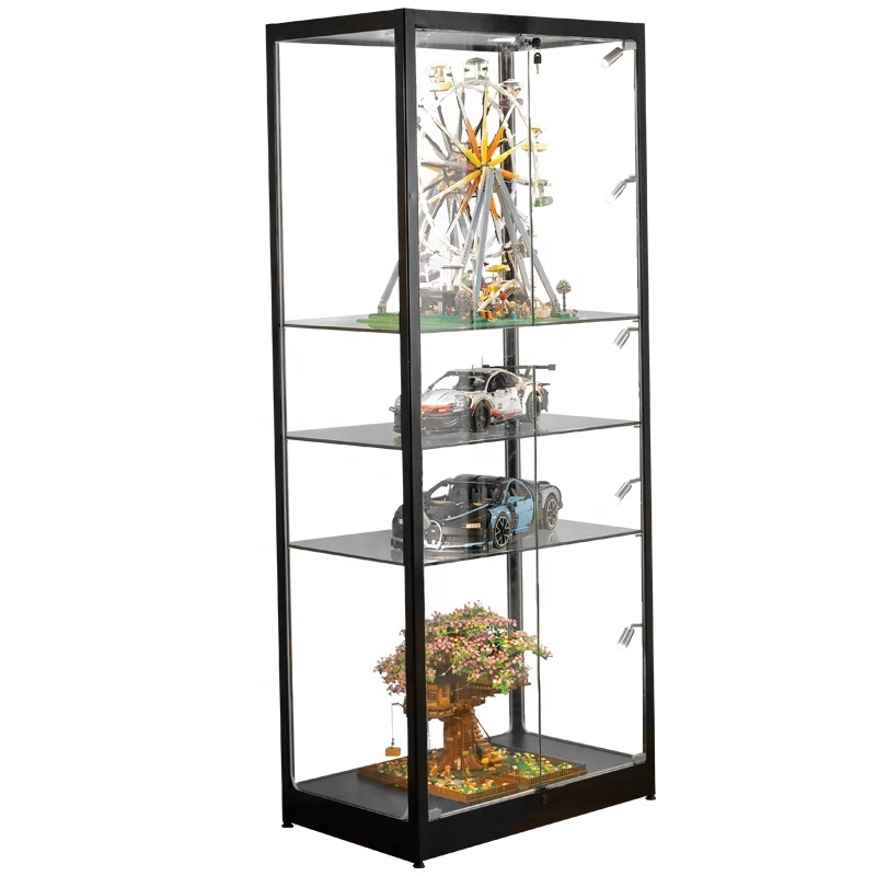 Transparent hand glass display cabinet Container display cabinet shelf custom boutique counter shelf