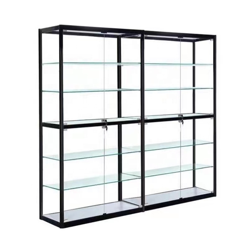 Transparent hand glass display cabinet Container display cabinet shelf custom boutique counter shelf