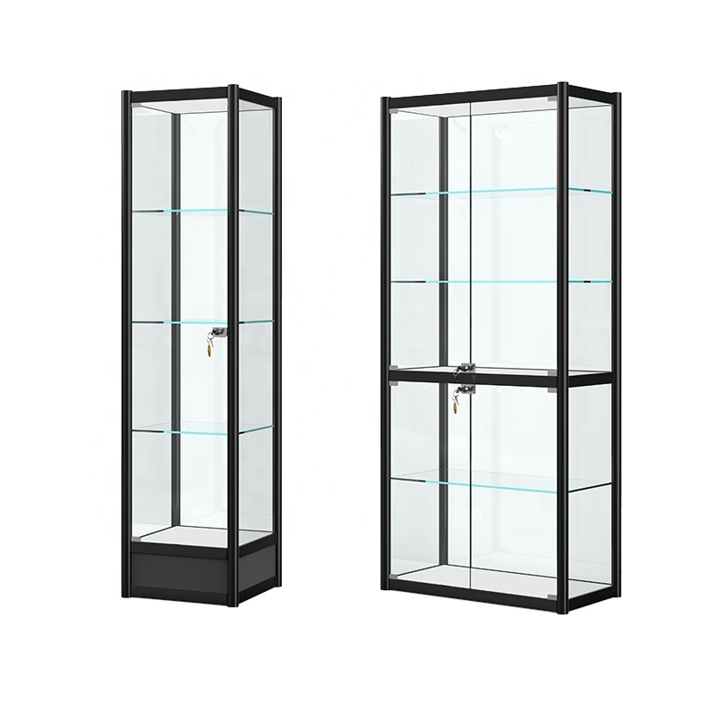 Transparent hand glass display cabinet Container display cabinet shelf custom boutique counter shelf