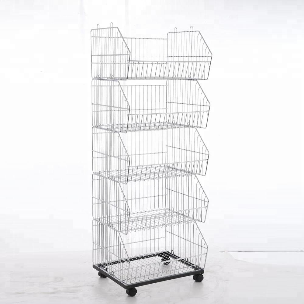 Snack display rack factory direct sales wire basket display rack potato chip rack market