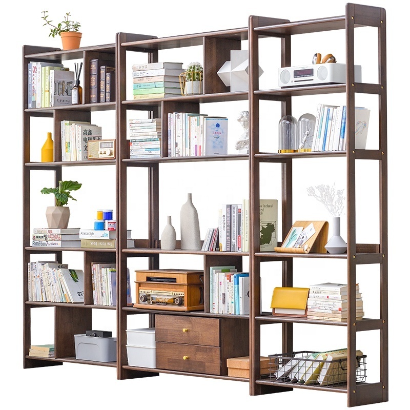 New Design Soild Wood Bookcase for Home or Office