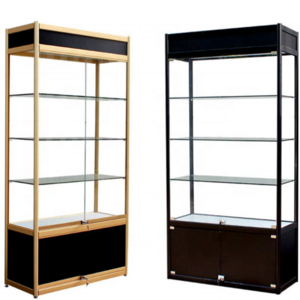 used glass showcases and display cases with LED