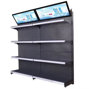 Grocery store cheap price metal wire mesh supermarket rack display shelves