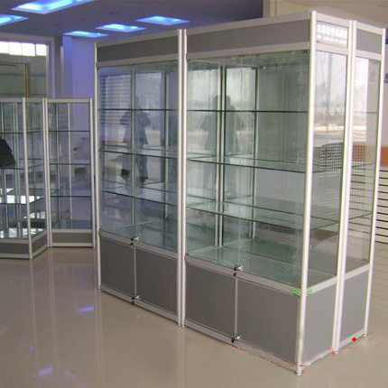 Rotating Aluminum display cabinet showcase for smoke shop display