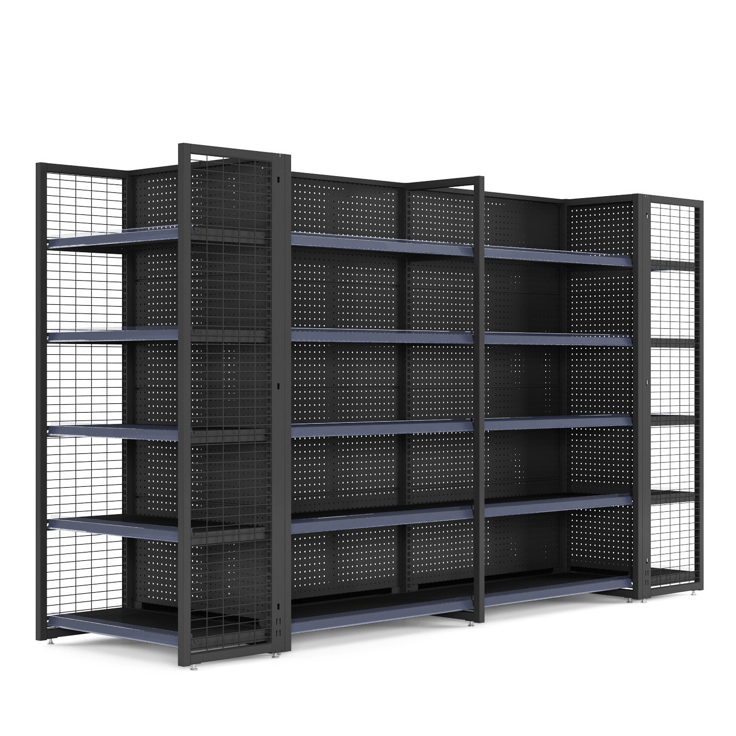 supermarket shelf rack Metal Display Racks For Customized Gondola Shop Shelves