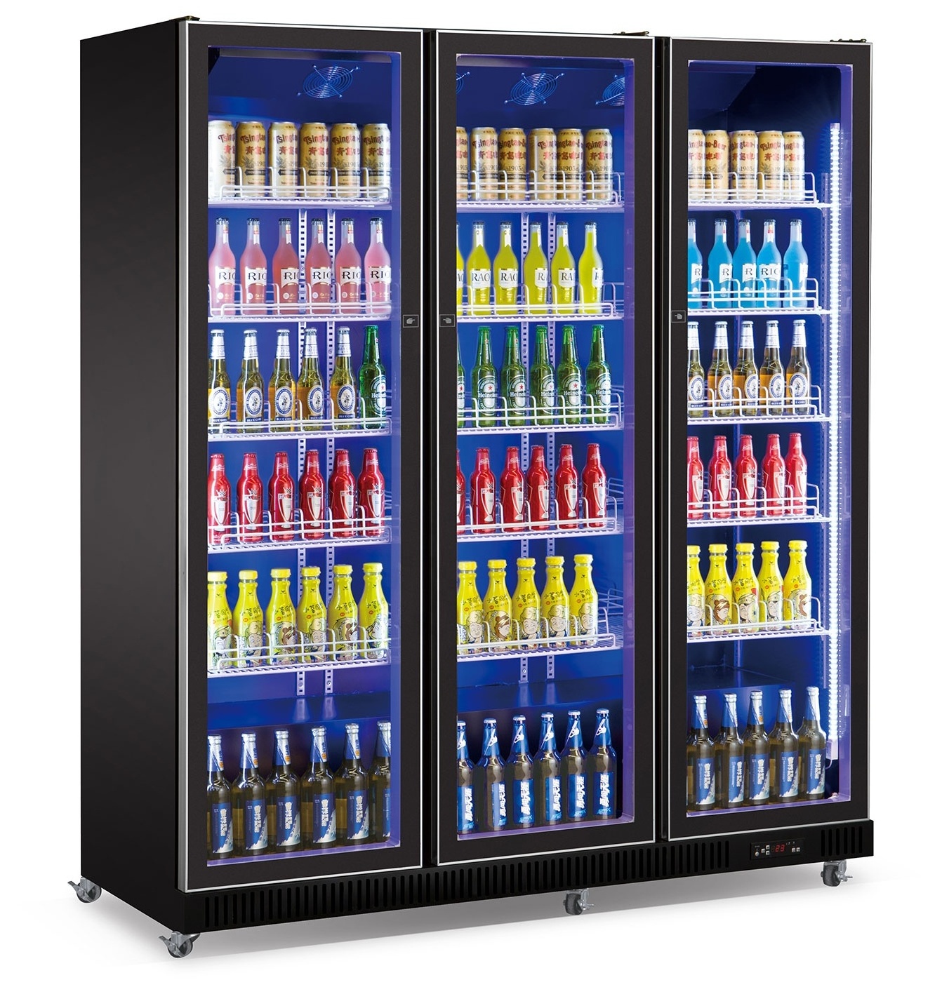 3 Door Pepsi Cooler Display Fridge For Sale