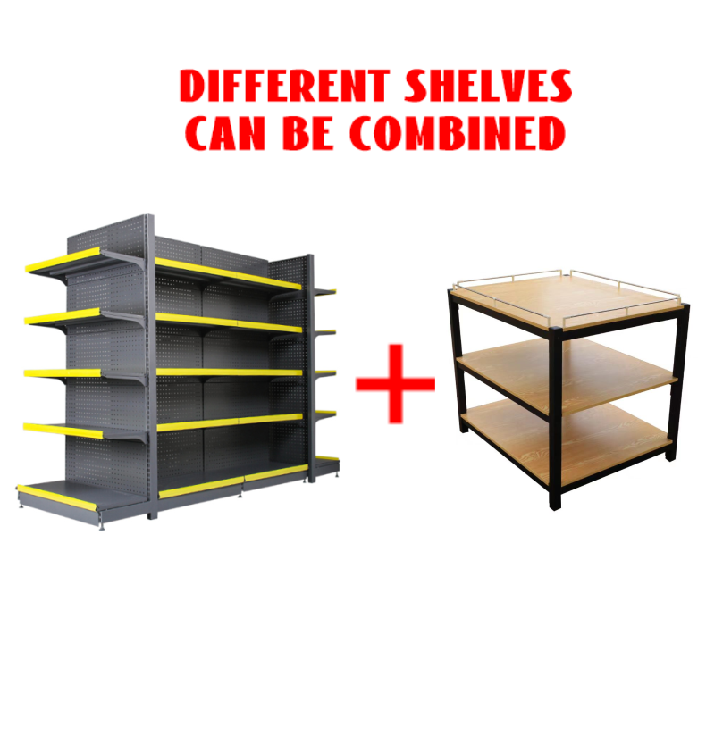 Metallic Material and Double-sided grocery shelves supermarket shelf display racks store shelves