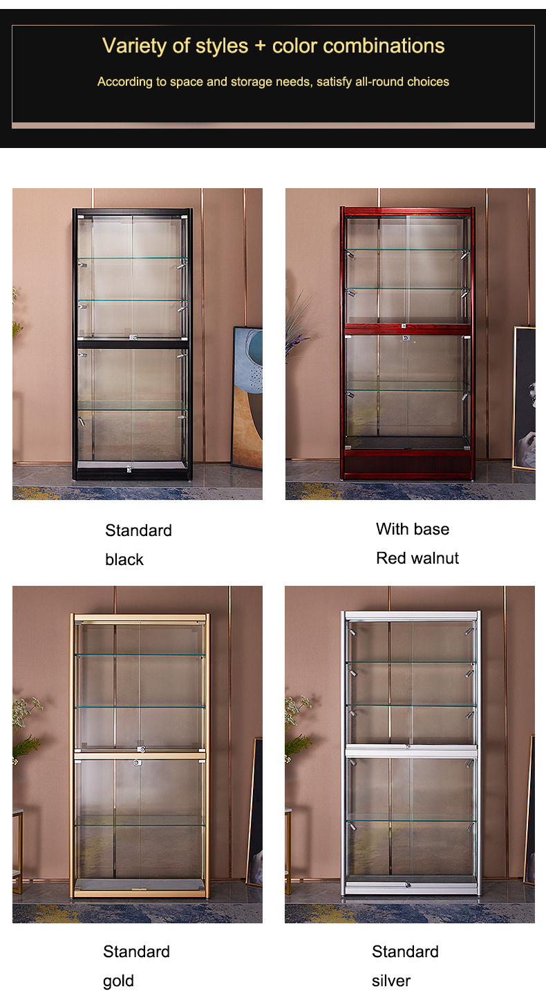 Customizable glass jewelry display cabinet glass cabinet display case glass showcase