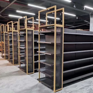 supermarket shelf rack Metal Display Racks For Customized Gondola Shop Shelves