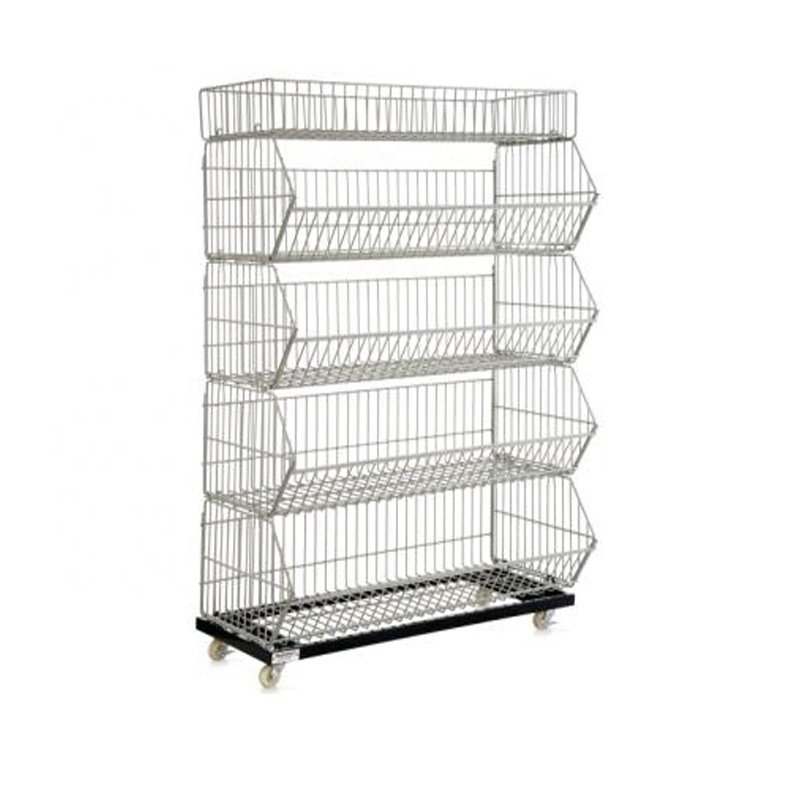 Snack display rack factory direct sales wire basket display rack potato chip rack market