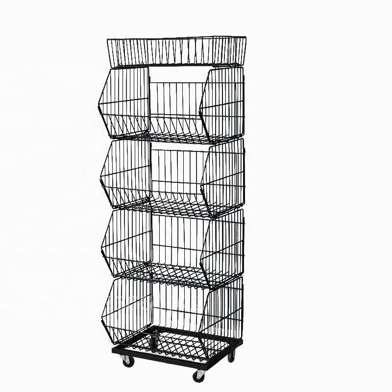 Snack display rack factory direct sales wire basket display rack potato chip rack market