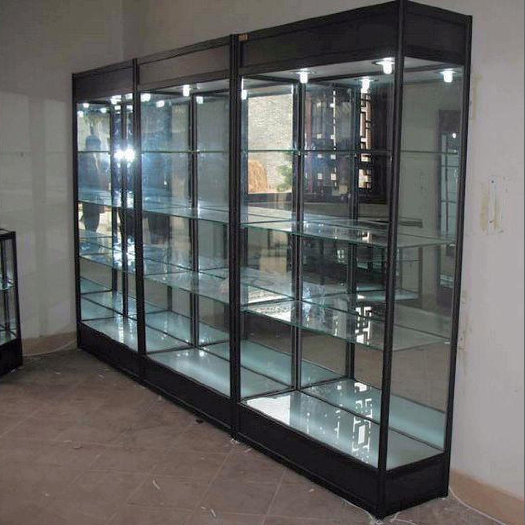 Rotating Aluminum display cabinet showcase for smoke shop display