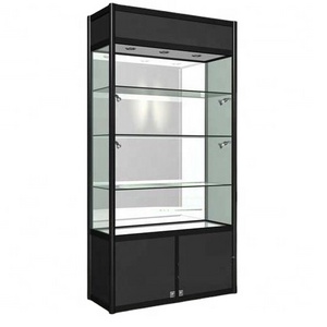 Rotating Aluminum display cabinet showcase for smoke shop display