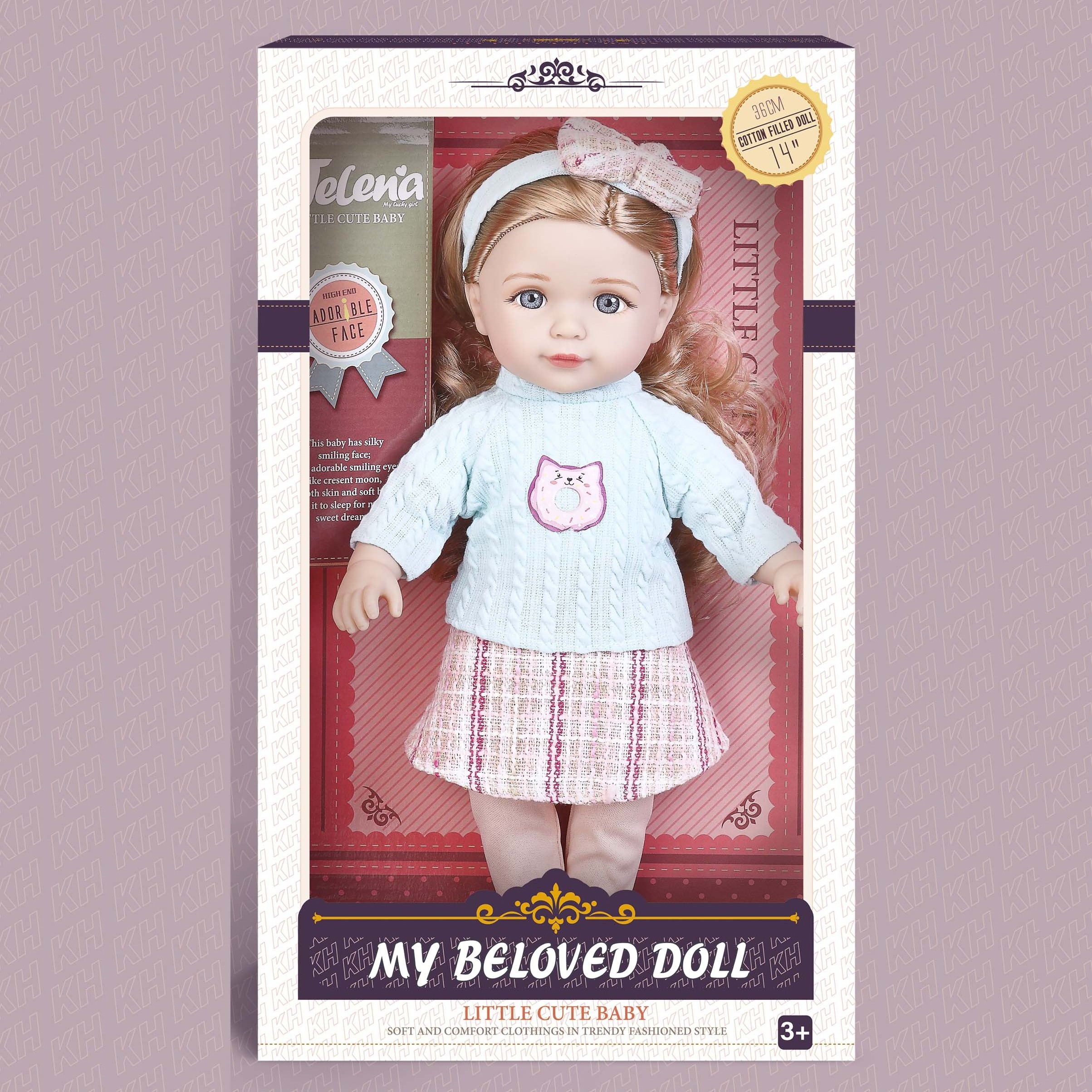 2024 Girls toys 14 inch long hair movable joint girl doll toys big eyes beautiful dolls toy