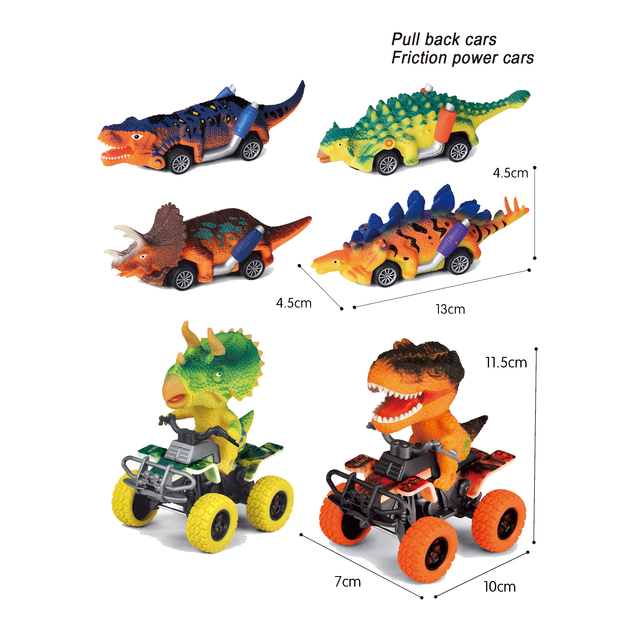 2023 Hot Sale Big Wheels Funny Toys Friction Dinosaur Cars Toys