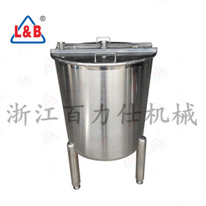 industrial storage movable Stainless Steel Dairy Milk Cans, liquid product/rain water tank with wheels and brakes