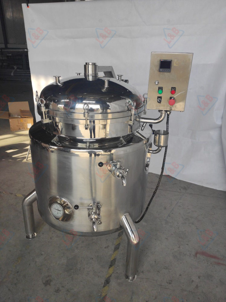 50L-8000L stainless steel steam heating commercial pressure cooker