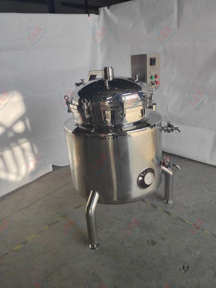 50L-8000L stainless steel steam heating commercial pressure cooker