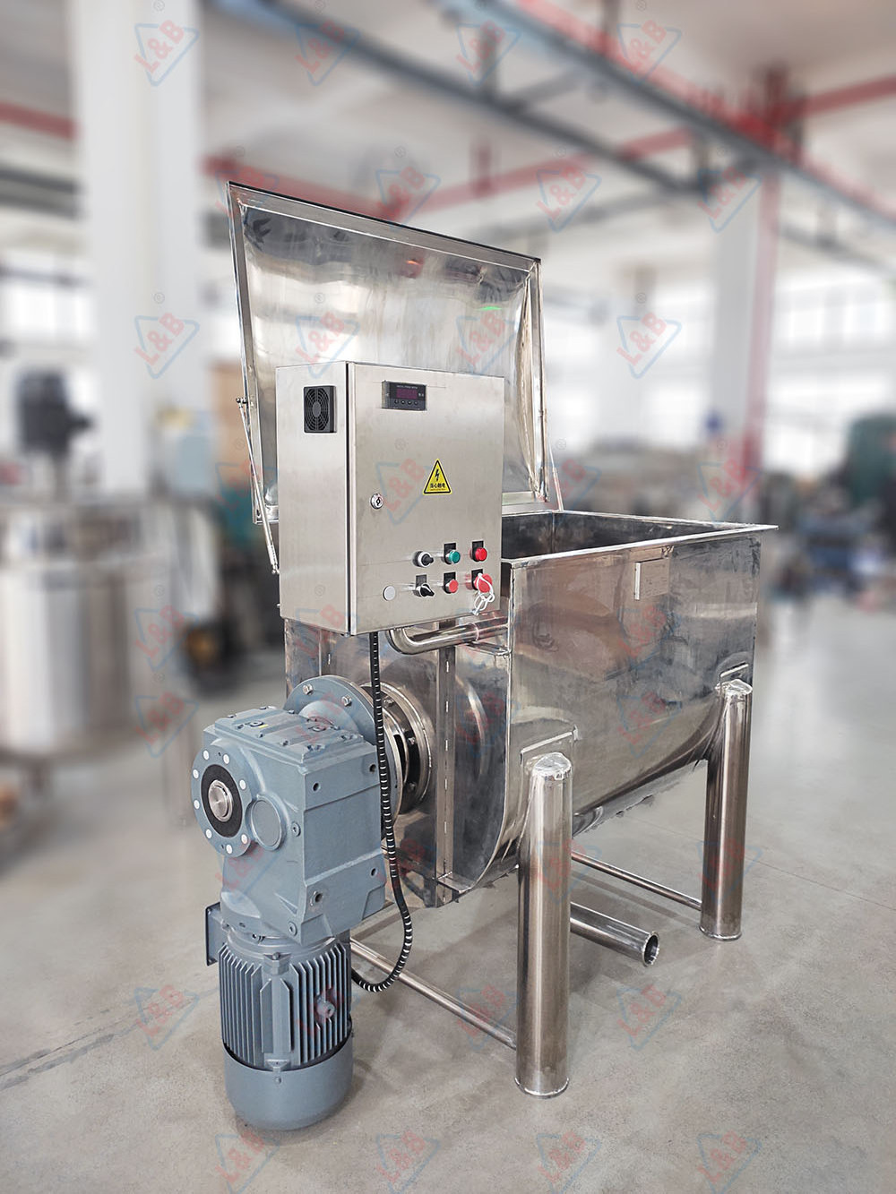 Industrial Spiral Horizontal Food Powder Ribbon Mixer / Powder Blender