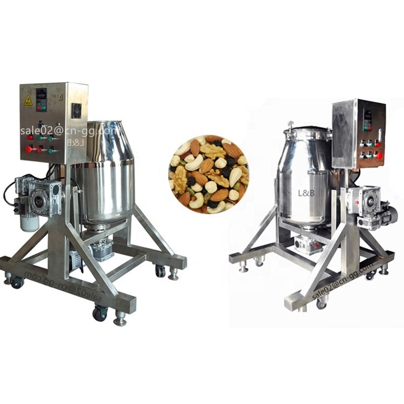 stainless steel rotary food powder drum mixer for mixing tea leaves