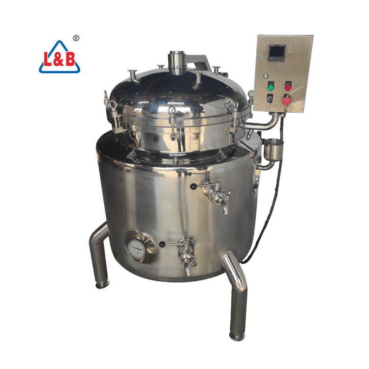 Zhejiang stainless steel ss316 ss304 100L kitchen equipment steam electric industrial pressure cooker