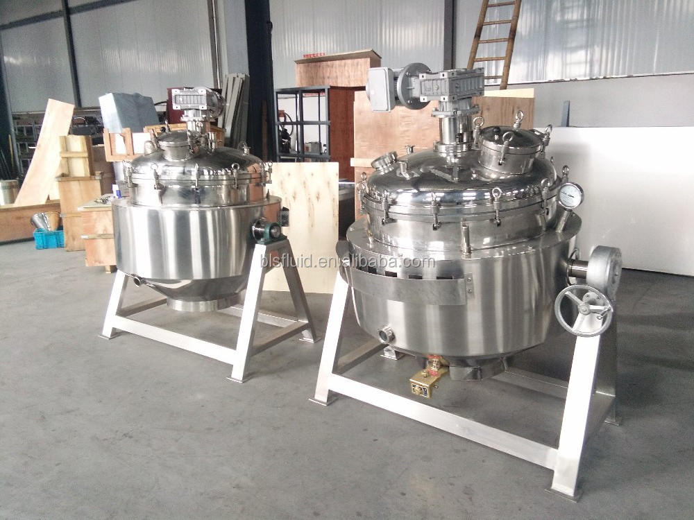 Commercial Catering porridge making Processing kettle vacuum cooking sugar to Caramel Automatic batch boiling cooker