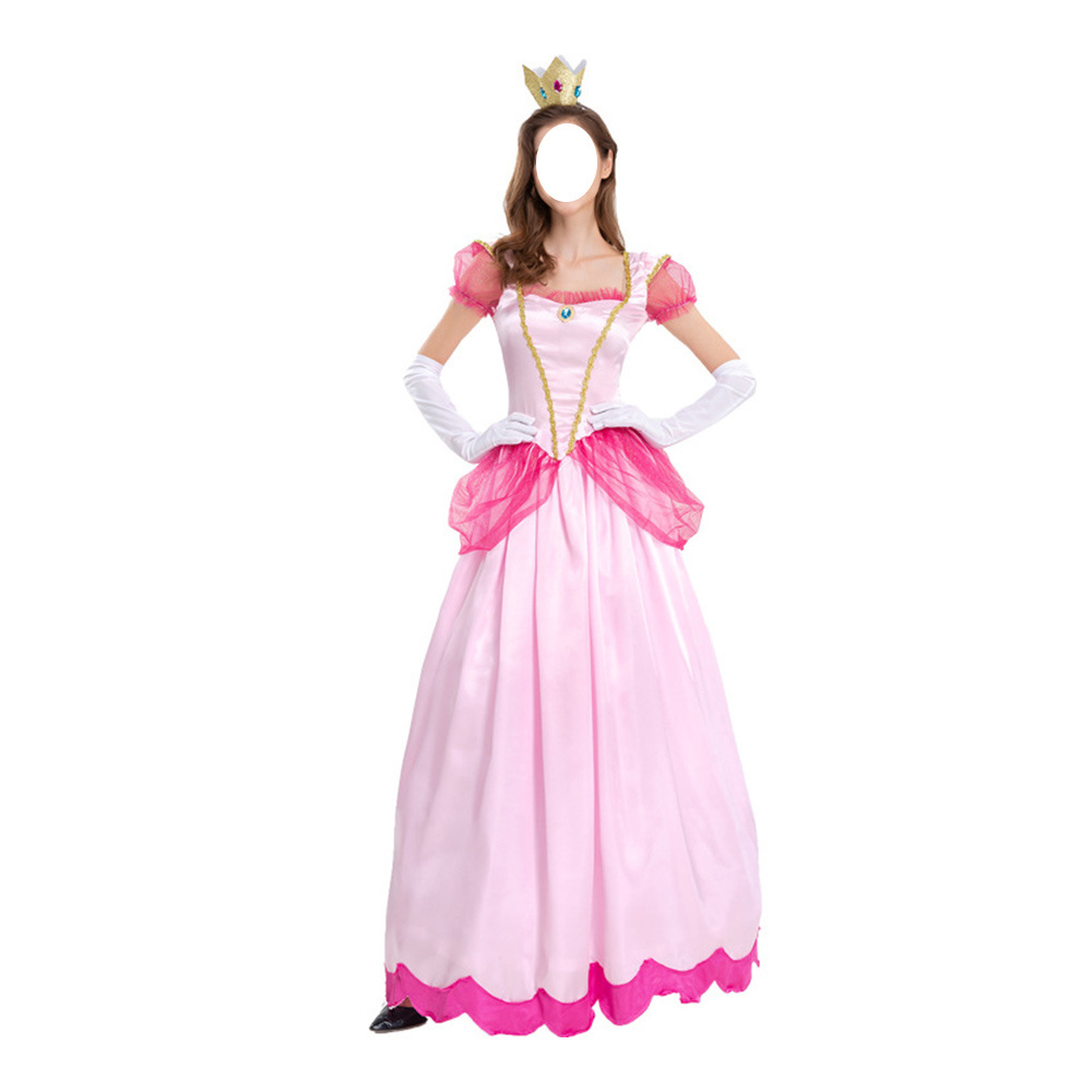 Halloween costume Mario adult Bridget princess dress Costume game Super Mary Castle Princess costume