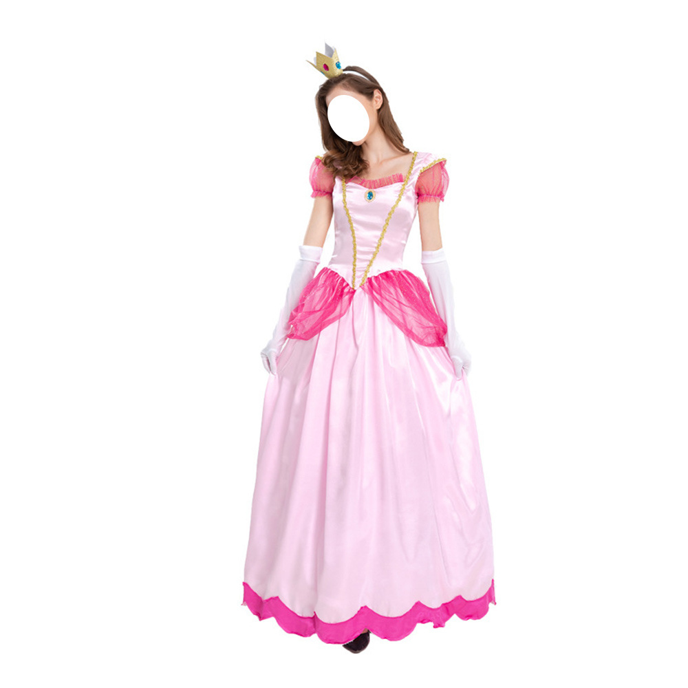 Halloween costume Mario adult Bridget princess dress Costume game Super Mary Castle Princess costume