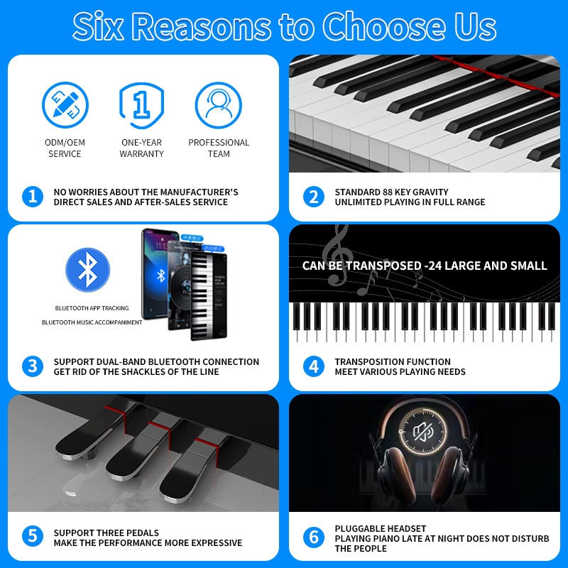 digital piano keyboard 88 key electric piano midi musical instruments piano electronic musical instruments