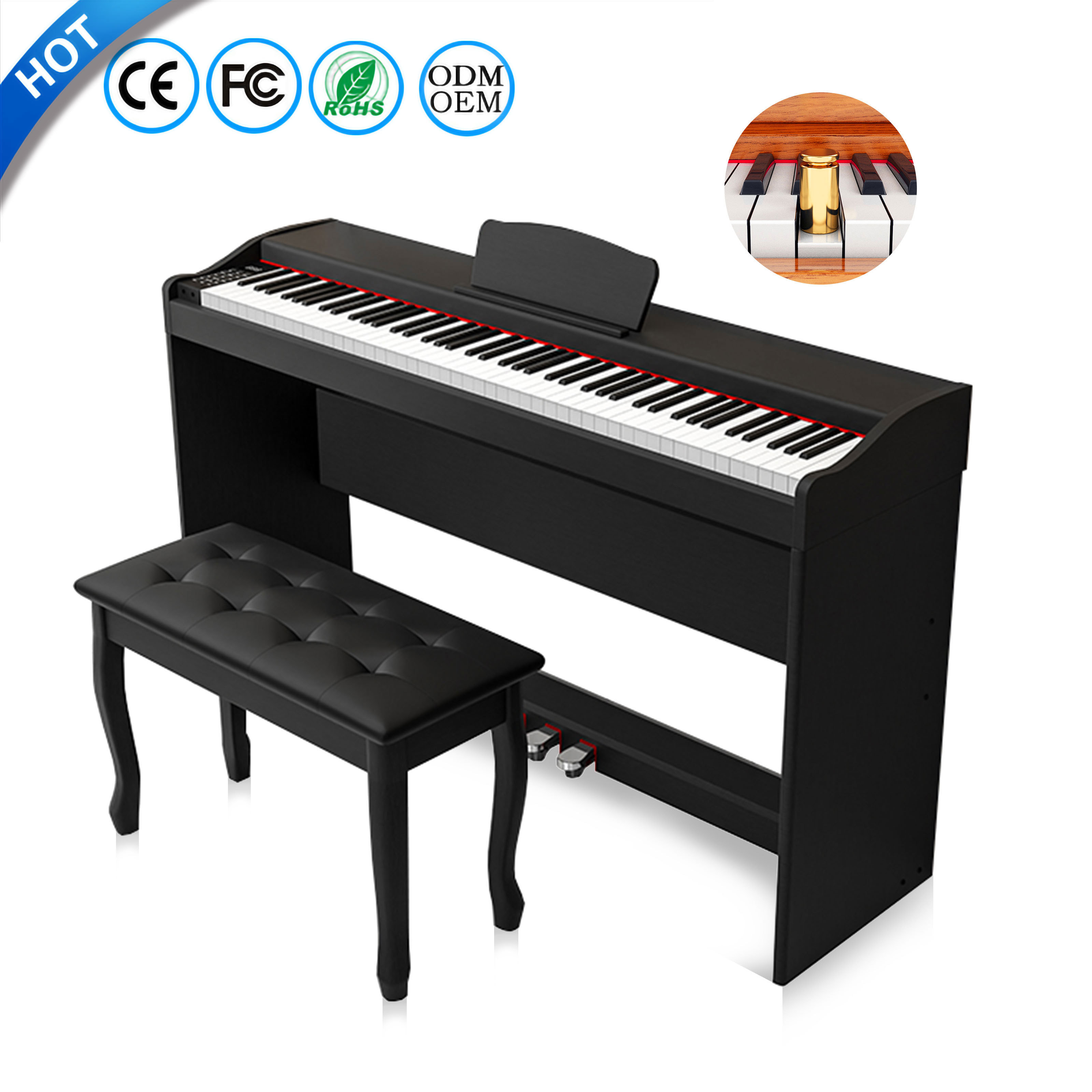 BLANTH piano keyboard 88 key weighted digital piano 88 keys electric piano professionnel