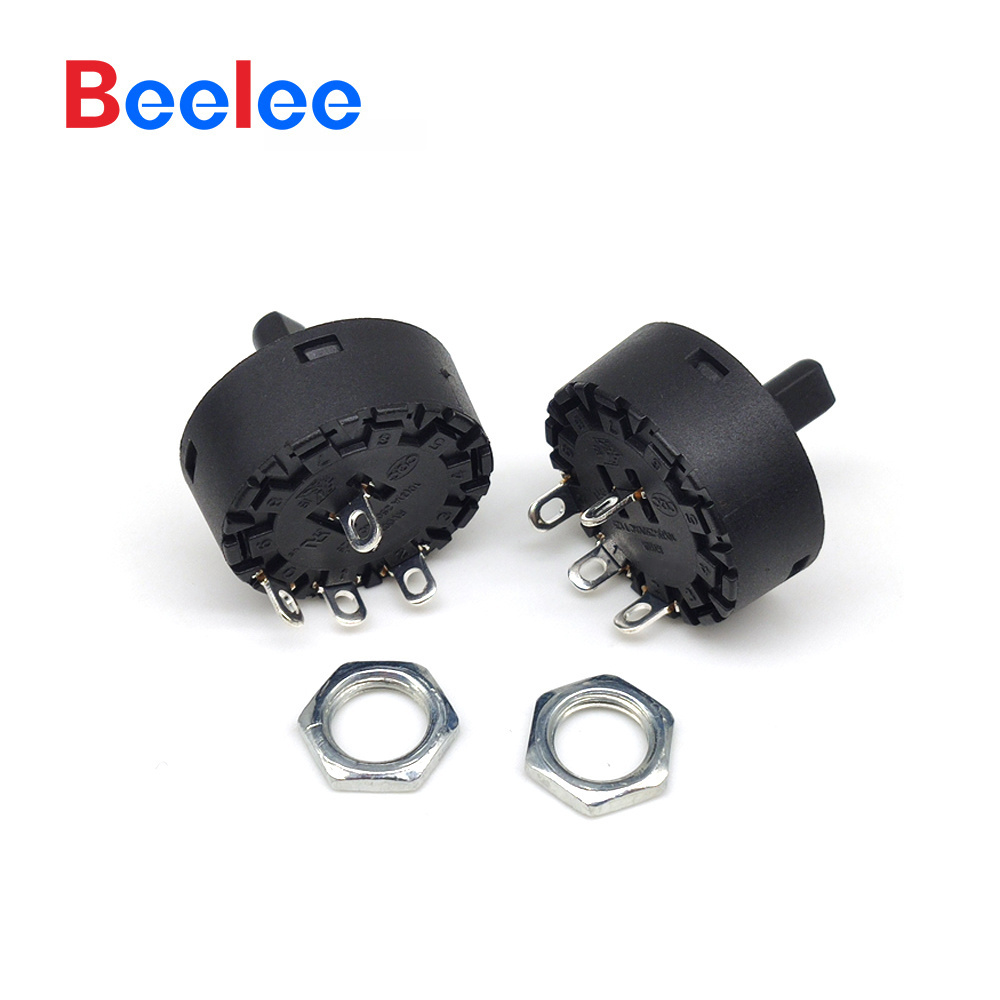 Beelee 3A  250VAC round rotary switches 3 position rotary switch for blender selector