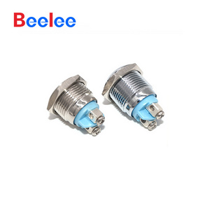 IP65/IP67 GBeelee 16mm push button switch Small metal Round Boat Rocker Switches illuminated round waterproof toggle switch